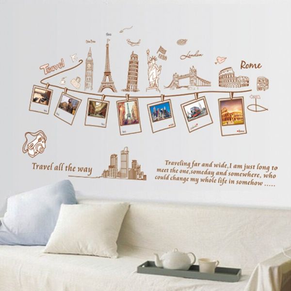 Velika popularna zidna naljepnica Love travel