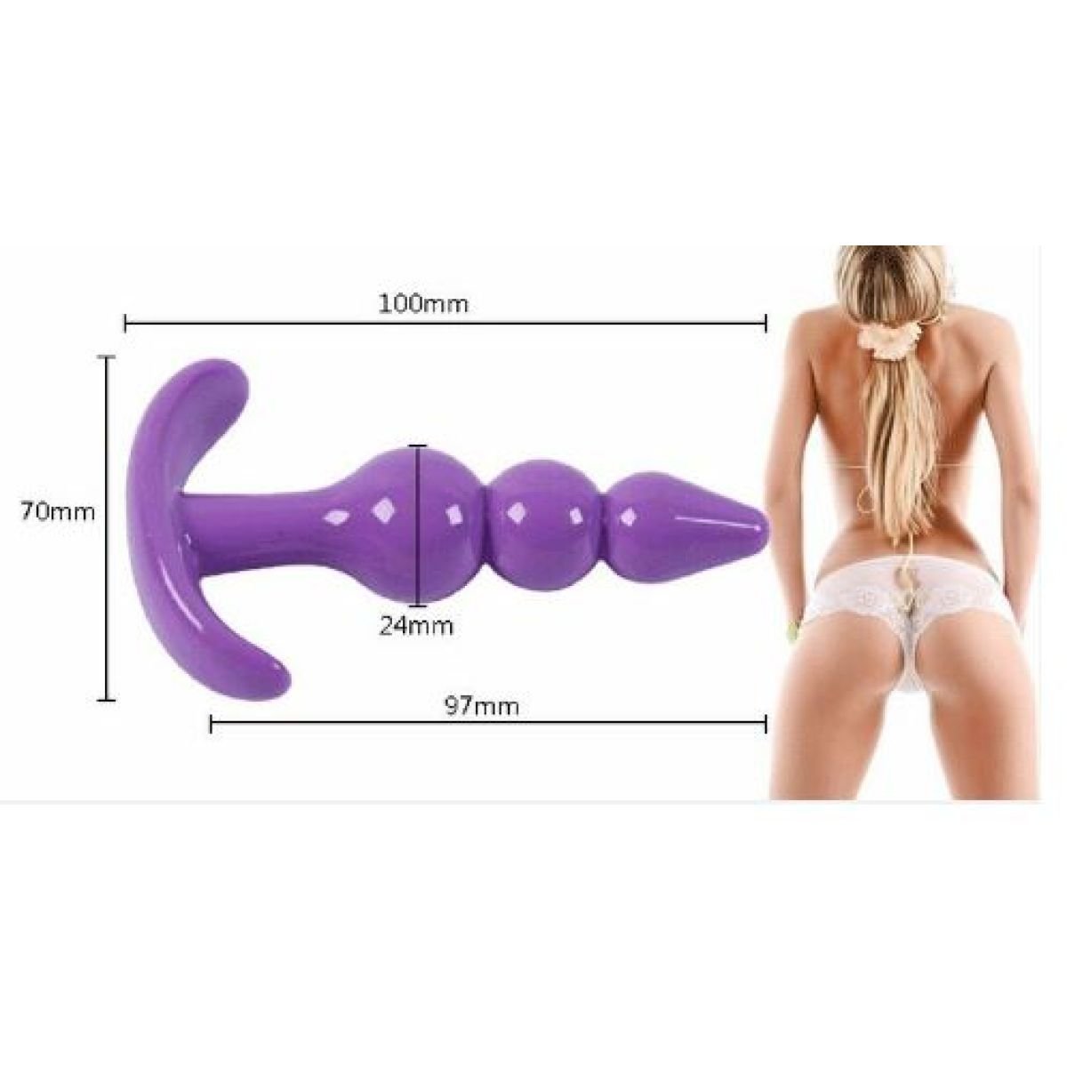 Silikonski analni plug - Jelly Smile