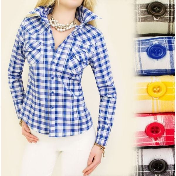 Slim Fit ženske košulje sa džepovima Promocija