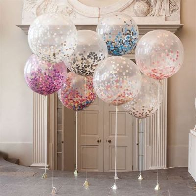 Lateks baloni sa konfetima - party pakiranje od 5 balona