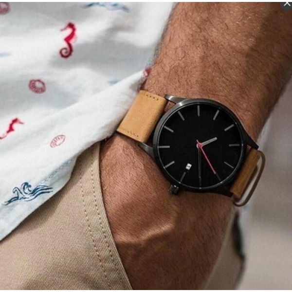 Muški elegantni kožni sat - "Minimalist"