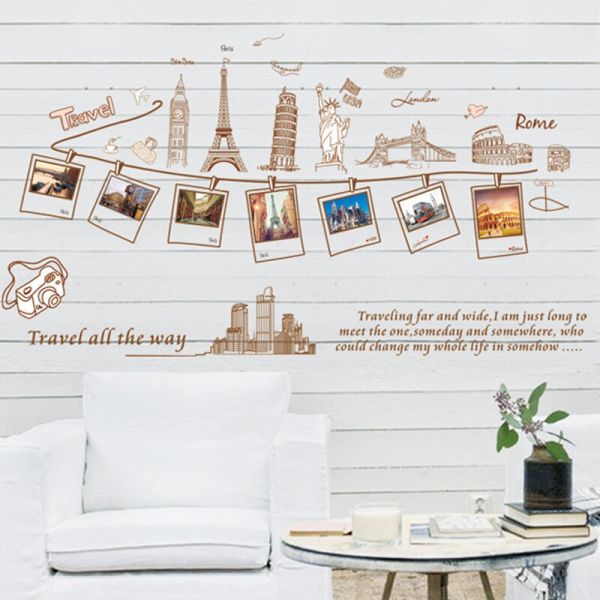 Velika popularna zidna naljepnica Love travel