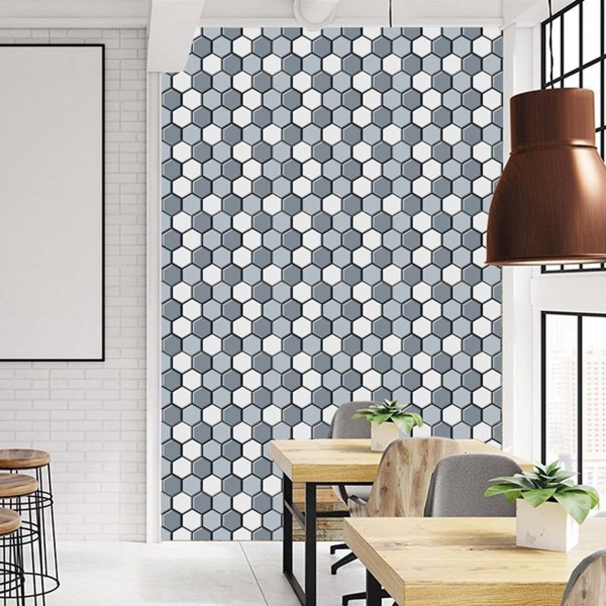 3D zidna panel naljepnica - heksagon