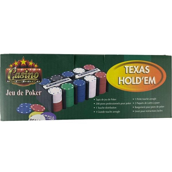 Texas Hold 'em Poker set sa 200 žetona i 2 špila karte