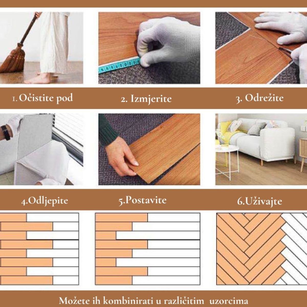 Samolepilne talne obloge PVC