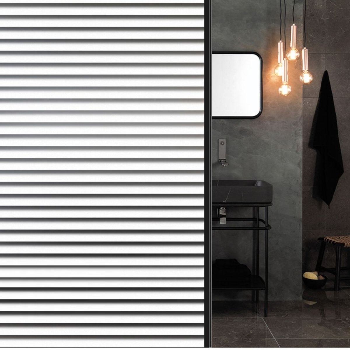 Prozorna samolepilna folija za steklo - Stripes