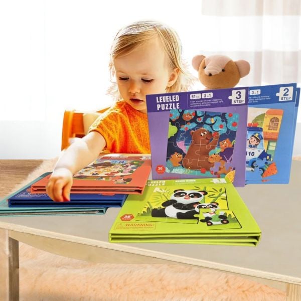 (3 kosi) Sestavljanke v knjigi - Puzzle več modelov