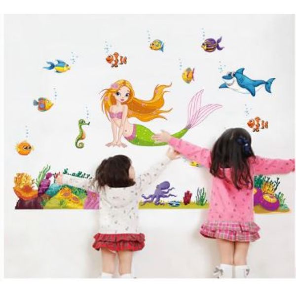 Dječje Zidne naljepnice Wall sticker Sirena i prijatelji