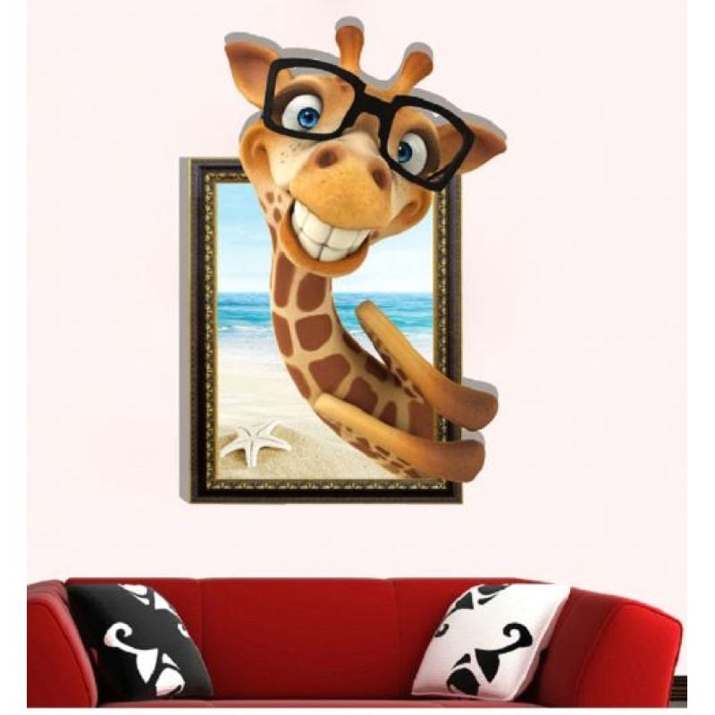 3d wall sticker giraffe dimenzije 90x60 cm