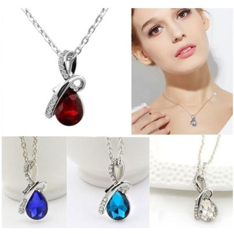 Kristalna ogrlica Eternal Love Teardrop Crystal