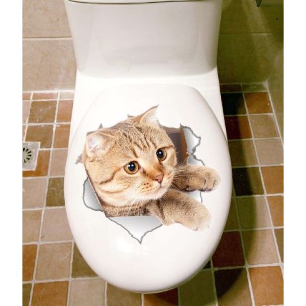 Naljepnica za WC dasku ili kotlić pas ili mačka