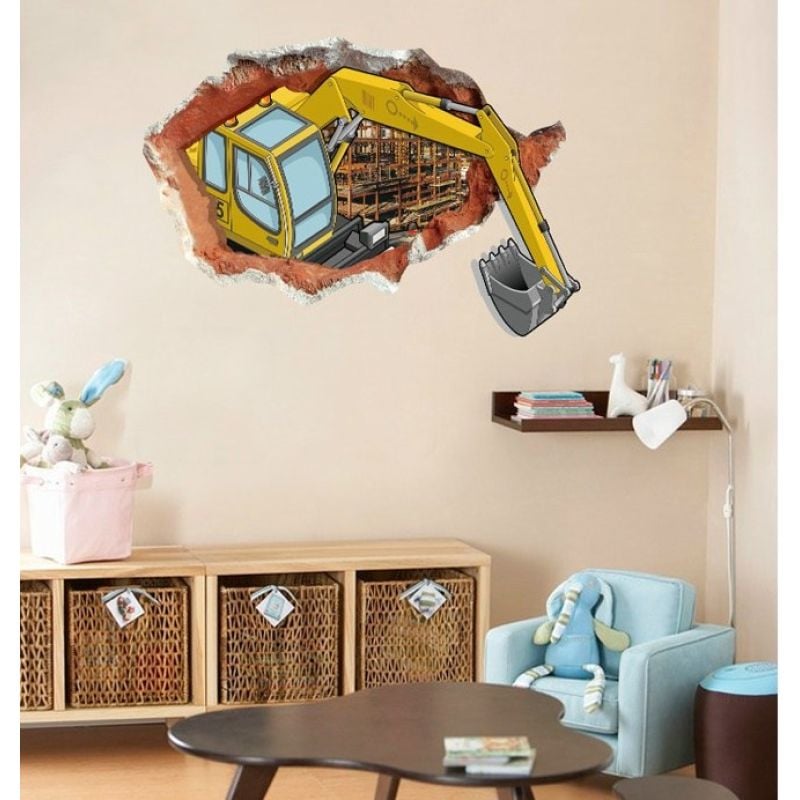 3D wall sticker Bager dimenzije 90x60 cm