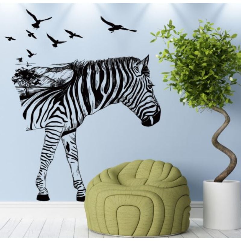 3d wall sticker zebra dimenzije 90x60 cm