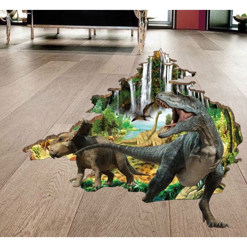 3D Jurassic Park Dinosaur zidna naljepnica 100 x 86 cm