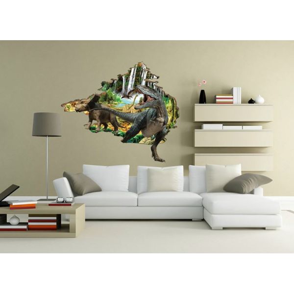 3D Jurassic Park Dinosaur zidna naljepnica 100 x 86 cm