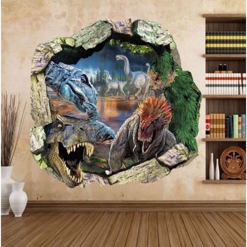 3d wall sticker dinosaur world