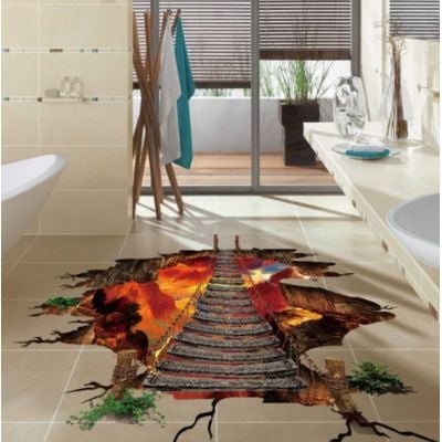 3D  Wall sticker Drveni most  2 dimenzije 90x85 cm 