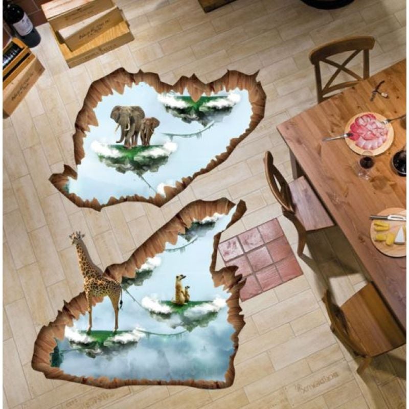 3D Wall sticker Plutajući otok dimenzije 90x60 cm