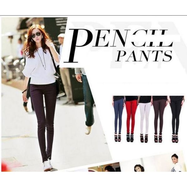 Slim pamučne hlače visokog struka "Pencil Pants"