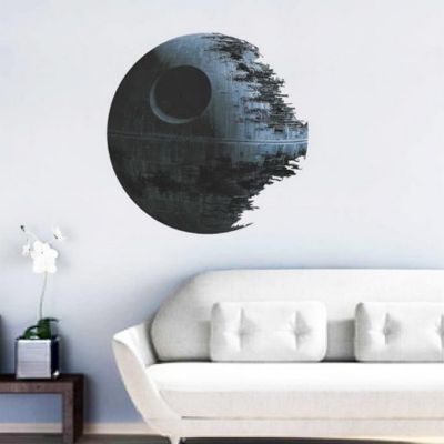 3d death star naljepnica za zid 45x45cm