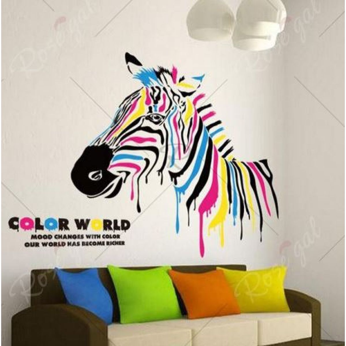 3D wall sticker Color world dimenzije 70x50 cm