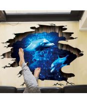 3d wall sticker delfini dimenzije 90x60 cm