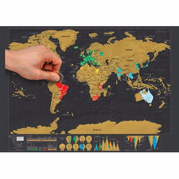 Karta svijeta na struganje