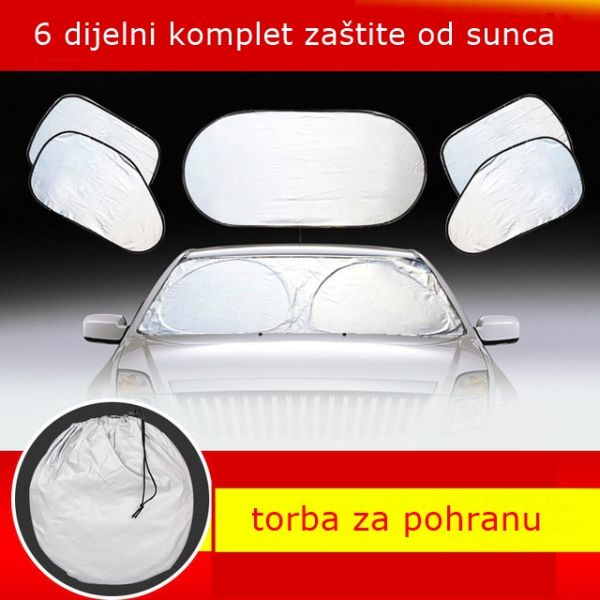 Zaštita od sunca za automobil- 6 dijelni komplet