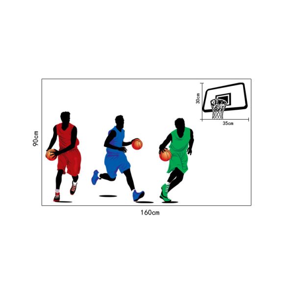 3D Wall sticker Sport Basketball Players dimenzije 90x160 cm