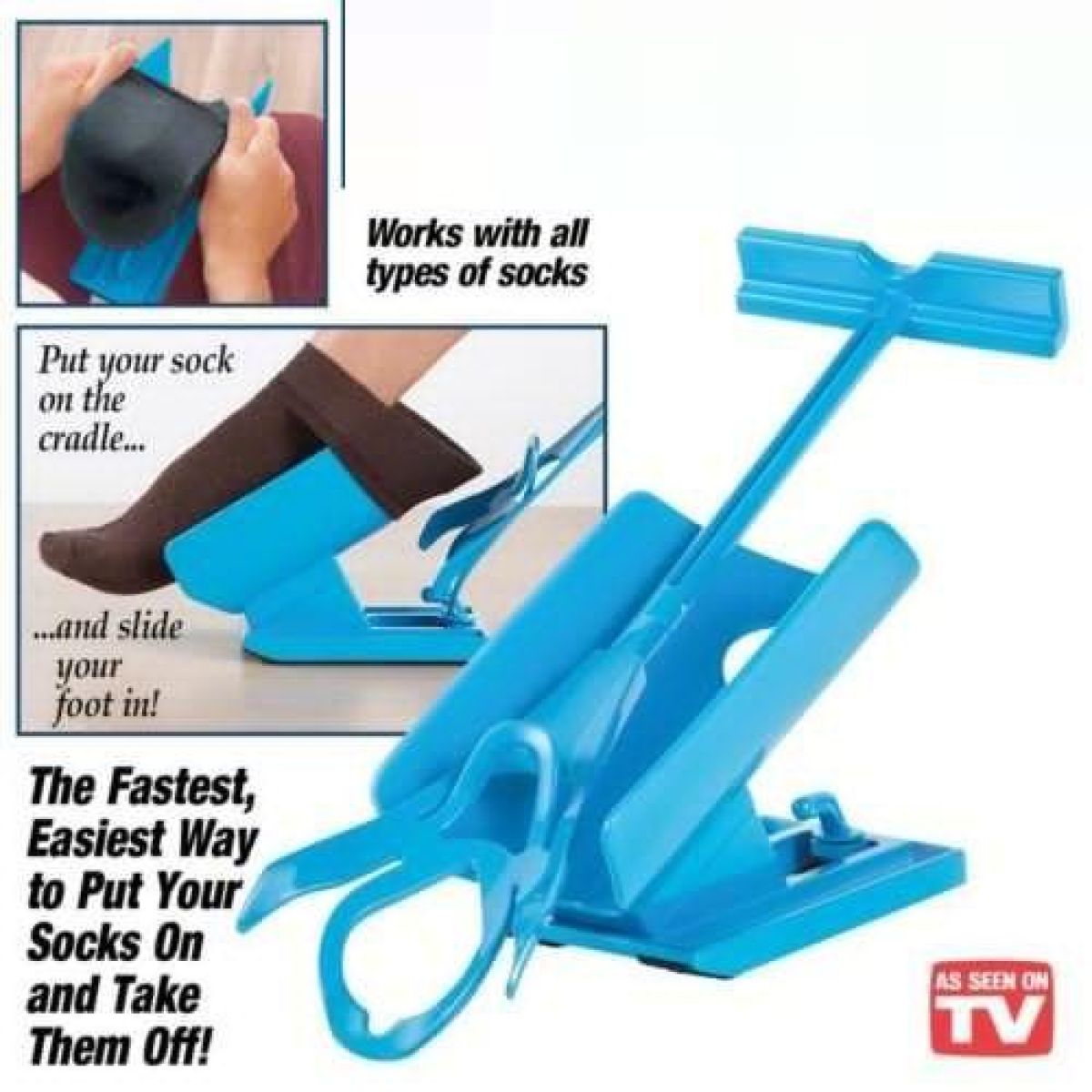 Pripomoček za lažje obuvanje nogavic