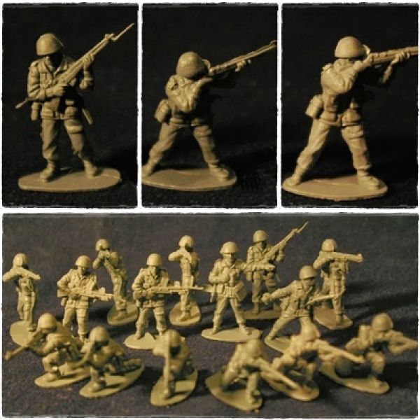 Plastični vojaki - komplet 58 vojakov