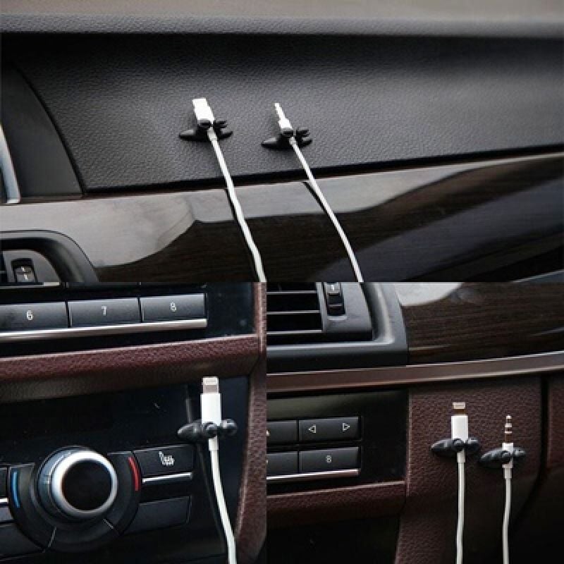 Samoljepljivi auto drzač/organizator za kablove - pakiranje 8 komada