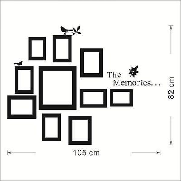 Zidna naljepnica - The memories - okvir za fotografije