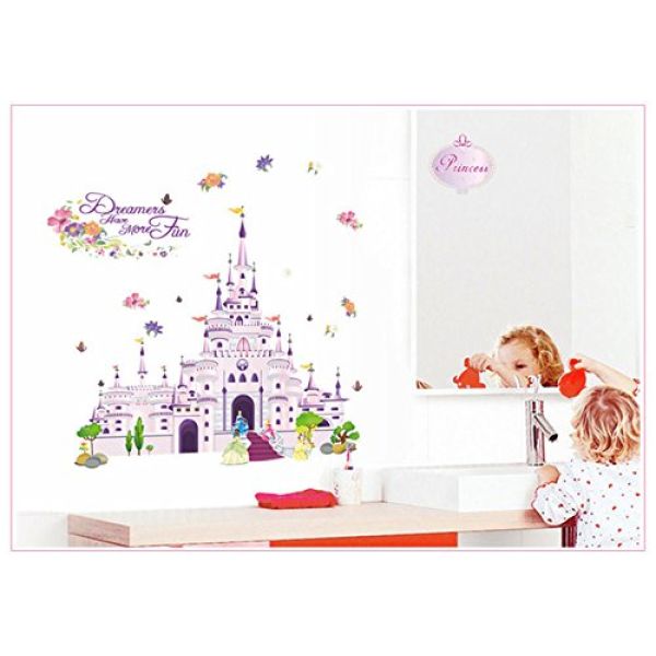 3D dječja Zidna naljepnica - "Princess Castle" (princezino kraljevstvo)