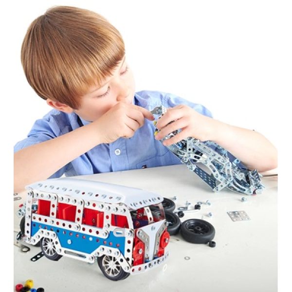 (340 dijelova) Dječji metalni autić na sastavljanje - kombi 