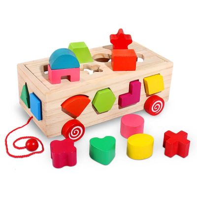 Leseno igrače - škatla z oblikami, vložek