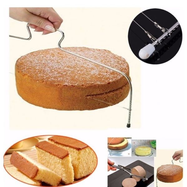 Podesivi rezač biskvita i torti - dupla žica za ravnomjerno rezanje