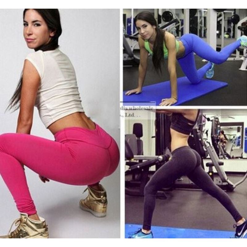 Ženske sportske fitness trčanje hlače visoki struk