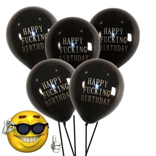 Lateks baloni - Happy fucking Birthday - paket 25 kosov
