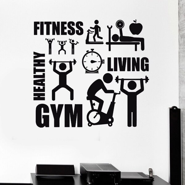 Zidna naljepnica "Gym HEALTHY"