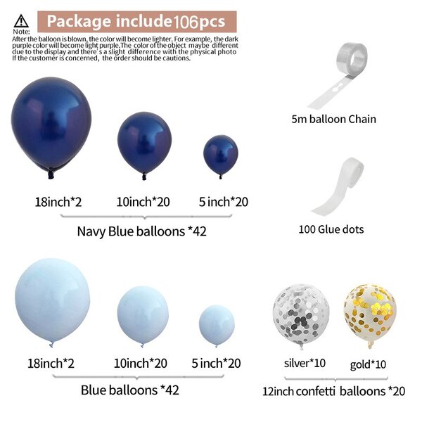 Luk od balona - Blue lagoon (104 balona u setu)