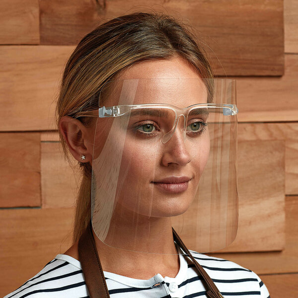 Zaštitni vizir za zaštitu lica s okvirom za naočale