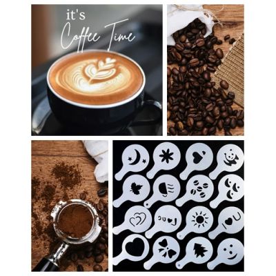 Šablone za ukrašavanje kave – Set 16 komada