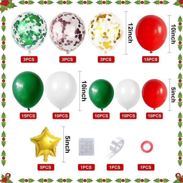 Luk od balona - Christmas (84 balona u setu)