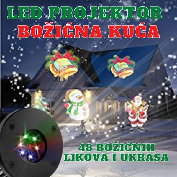 Led Projektor - Božićna kuća