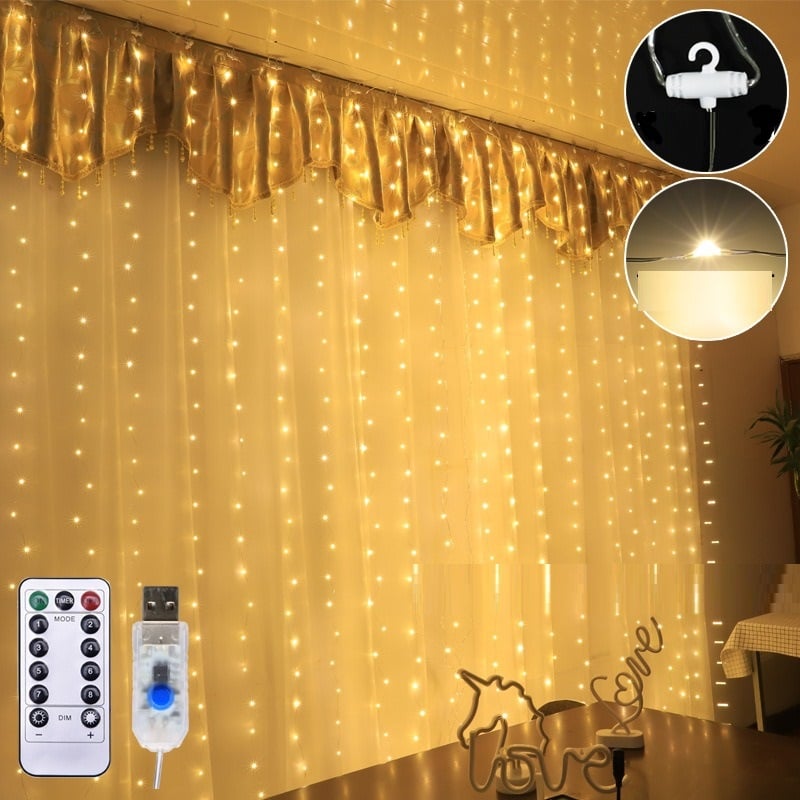 LED zavjesa božićnih lampica