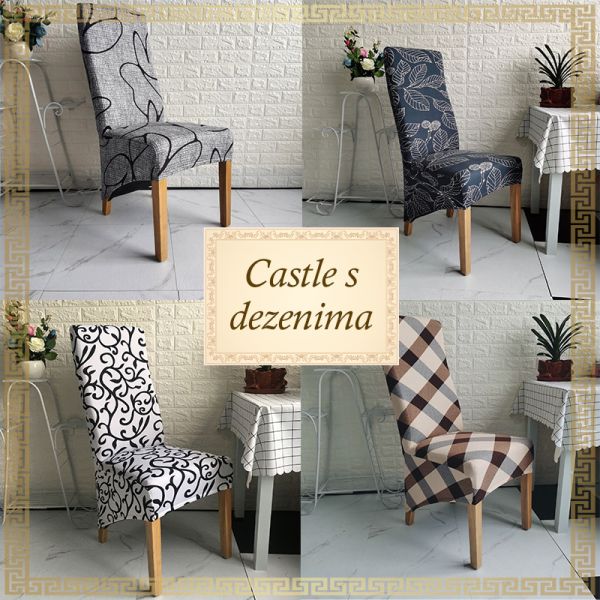 Castle s dezenima - Duže rastezljive navlake za stolice