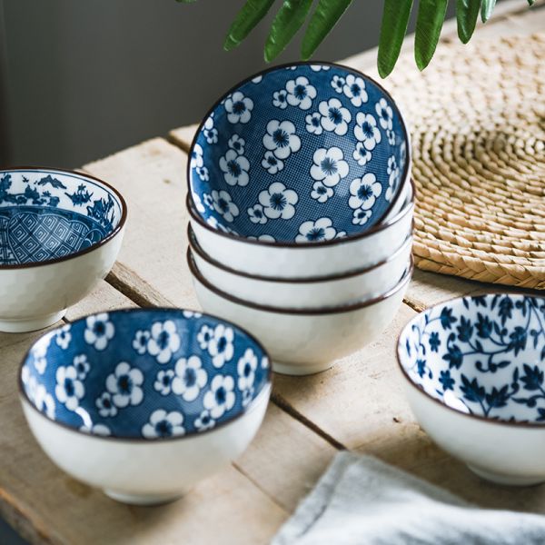 Set 4 porculanske zdjele - istočnjački stil