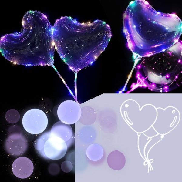 Magični LED balon u obliku srca