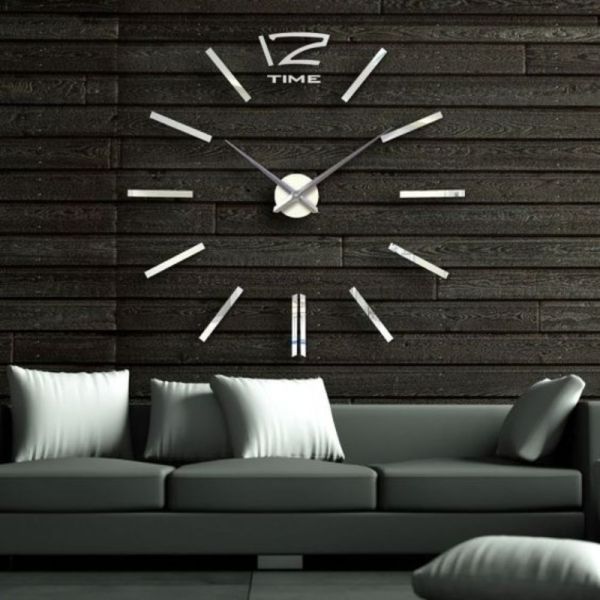 Veliki 3D zidni sat - Acryl Chrome 12Time